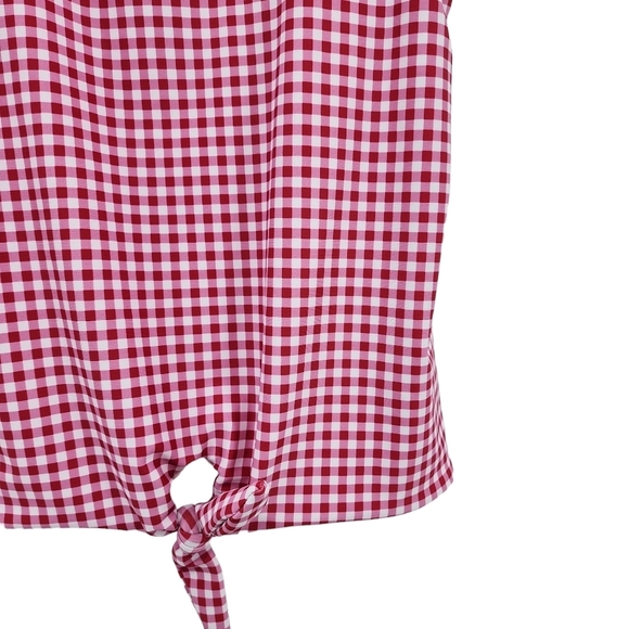 Pink Desert Women's Poly Stretch Gingham Adjustable Strap Top - M - Picture 3 of 7